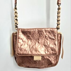 Anthropologie Miss Albright Pink Metallic Mini Crossbody Bag